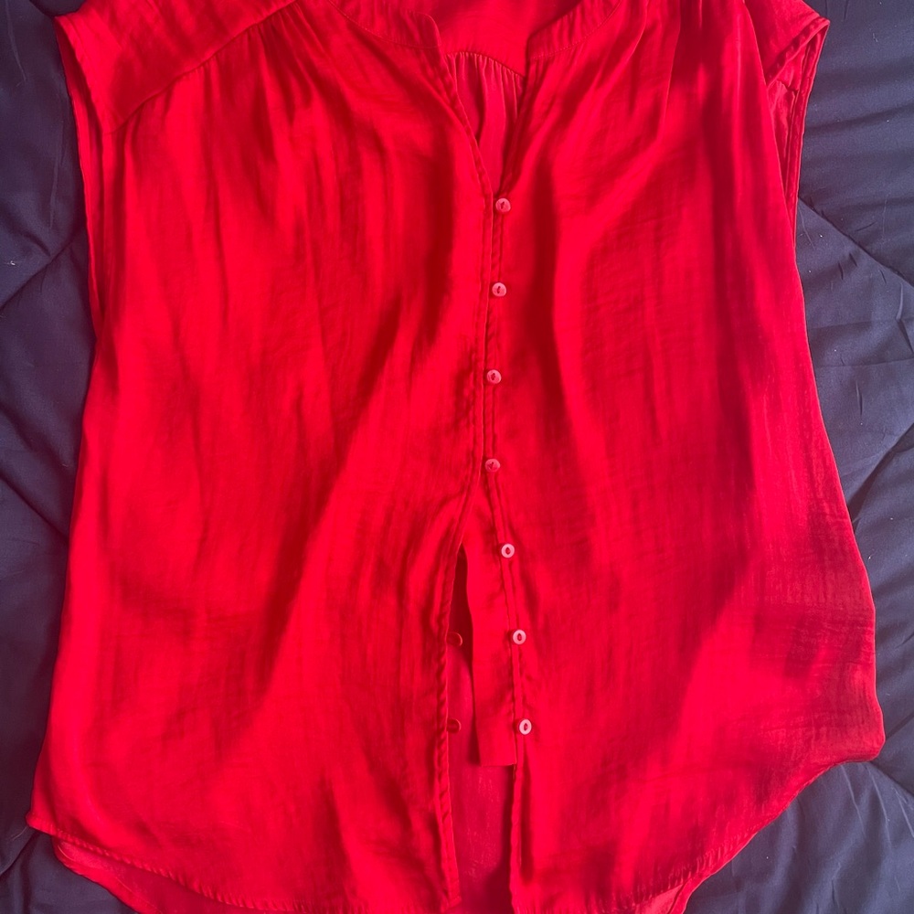 Liz Claiborne Vibrant Red Blouse